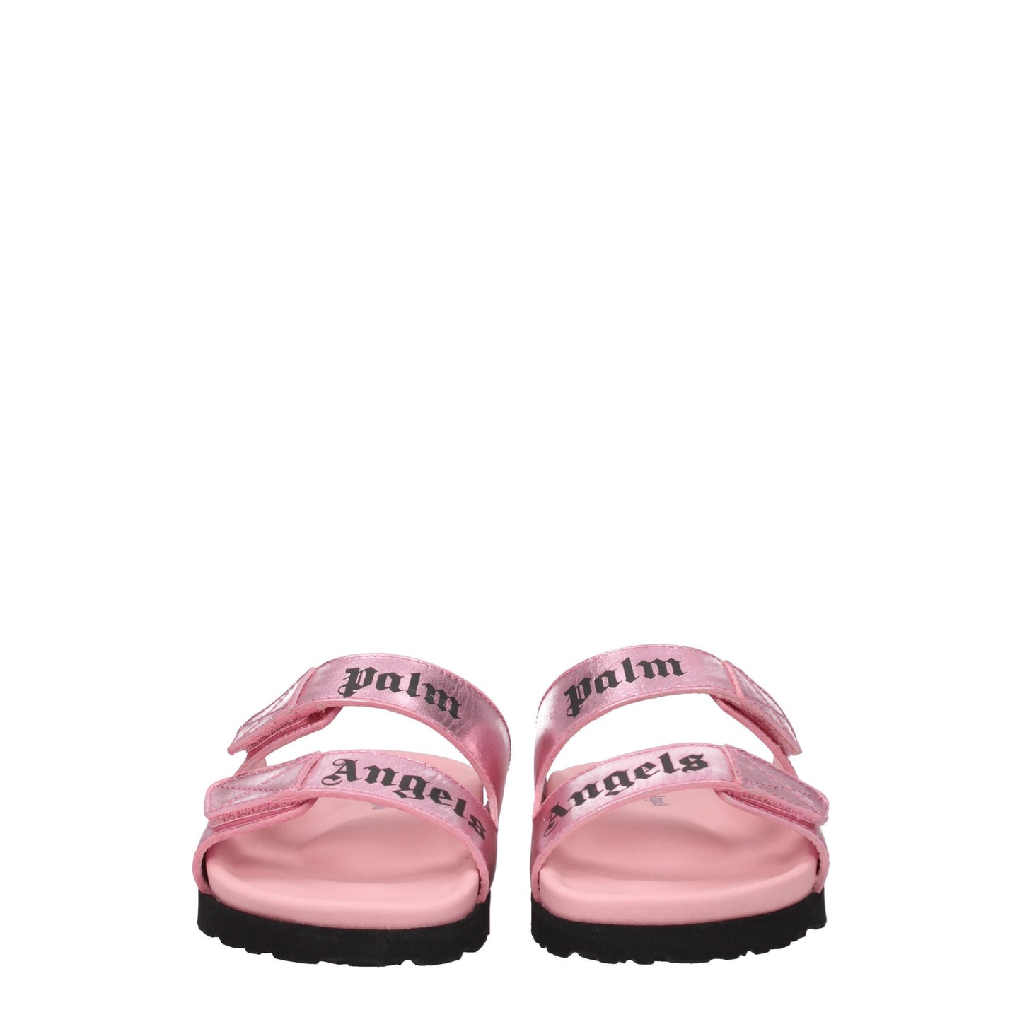 Palm Angels Rosa Lederpantoffeln Sandalen
