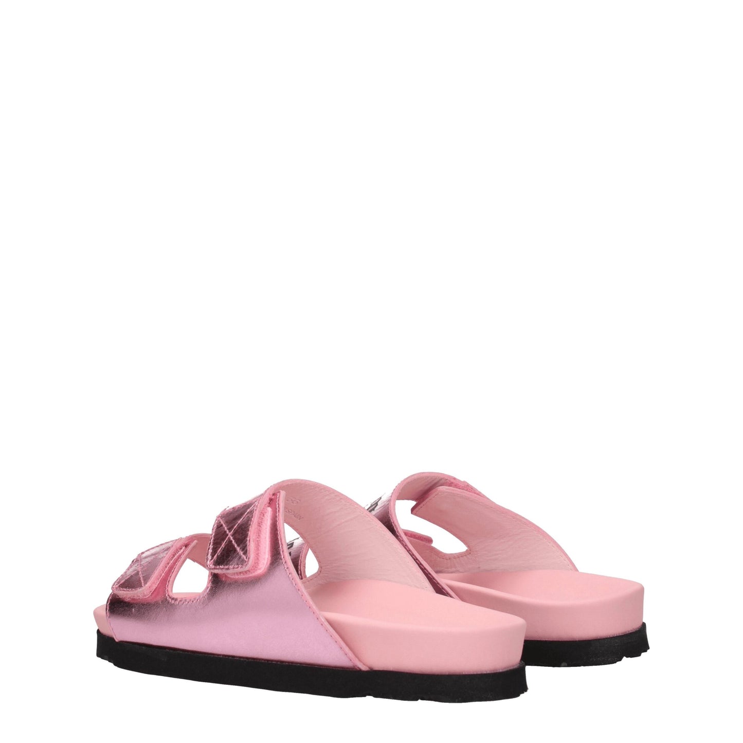 Palm Angels Rosa Lederpantoffeln Sandalen