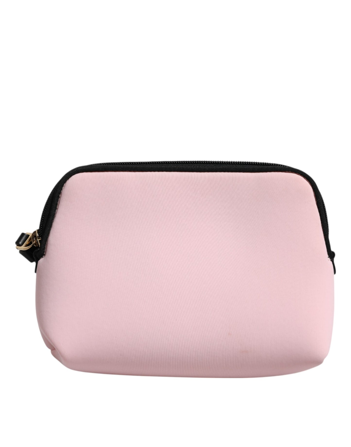 Dolce & Gabbana Rosa Solid Nylon DG Logo Print Clutch Zip Borse Pouch Tasche