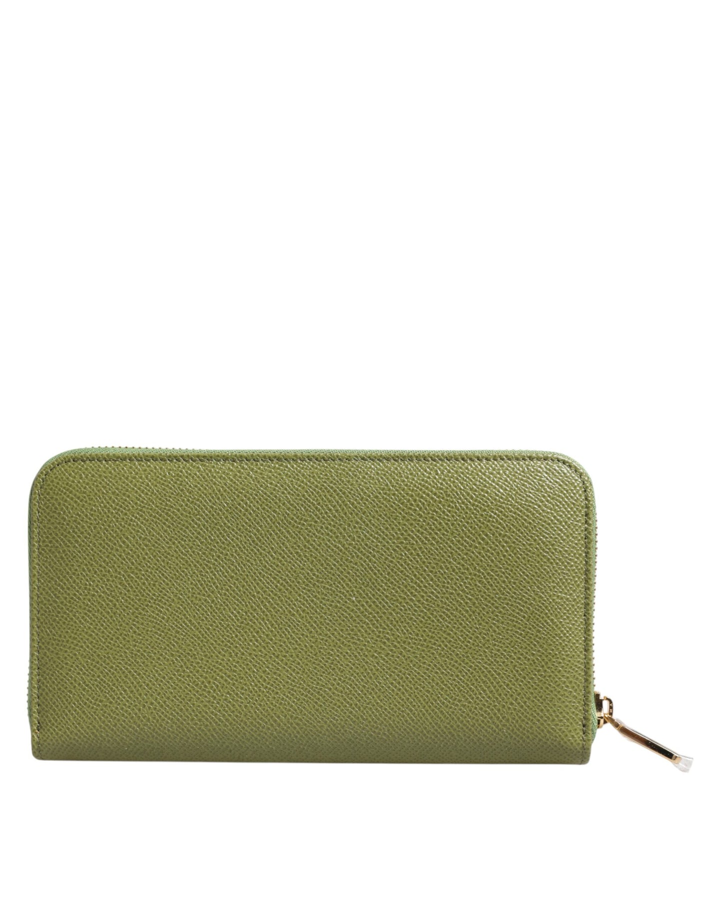 Dolce & Gabbana Grünes Leder Logo Plaque Zip um Continenta Brieftasche