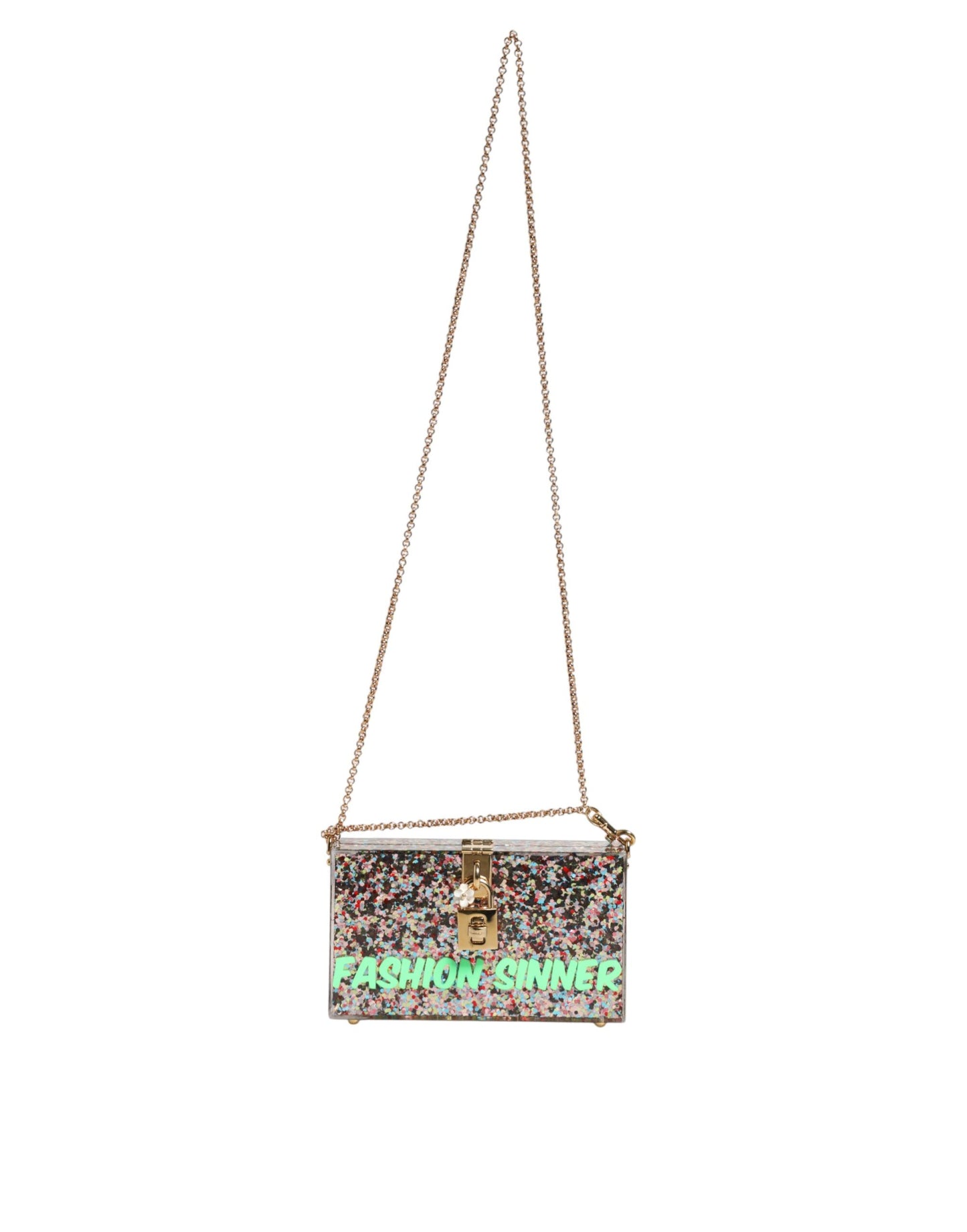 Dolce & Gabbana Multicolor PurseBox Mode Sinner Glitter Crossbody Tasche