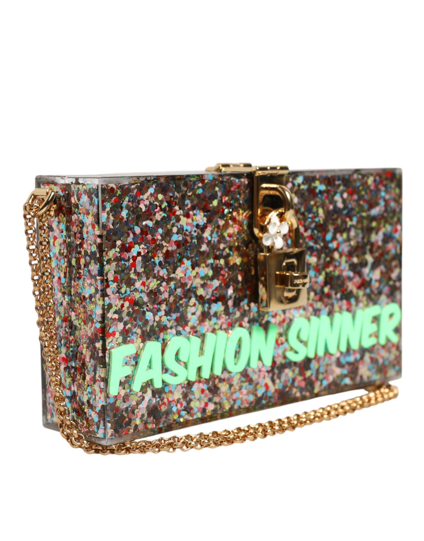 Dolce & Gabbana Multicolor PurseBox Mode Sinner Glitter Crossbody Tasche