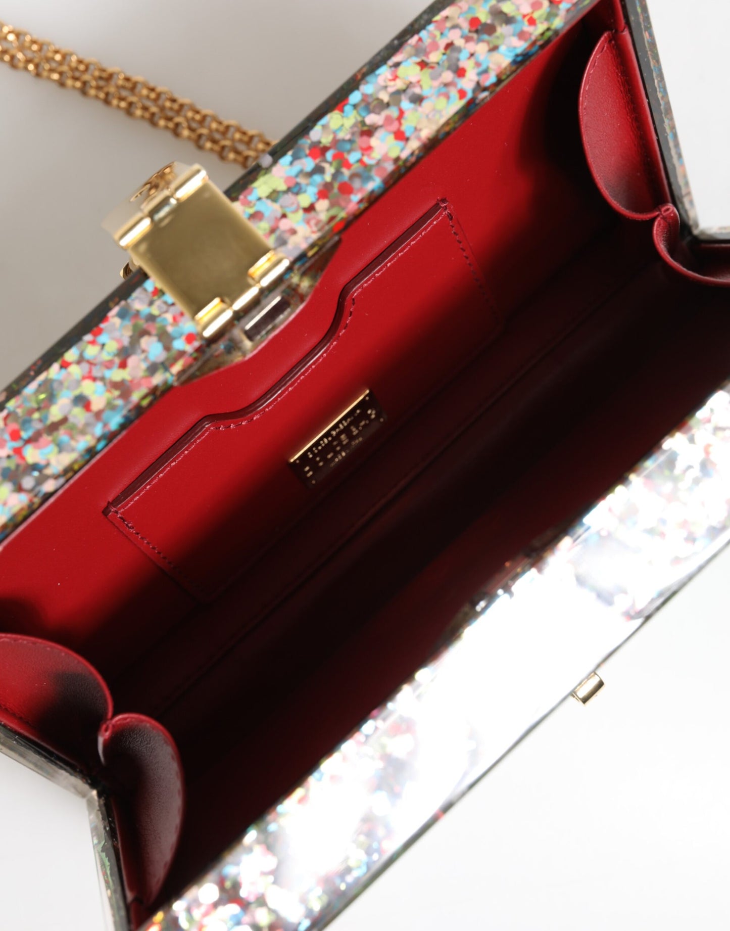 Dolce & Gabbana Multicolor PurseBox Mode Sinner Glitter Crossbody Tasche