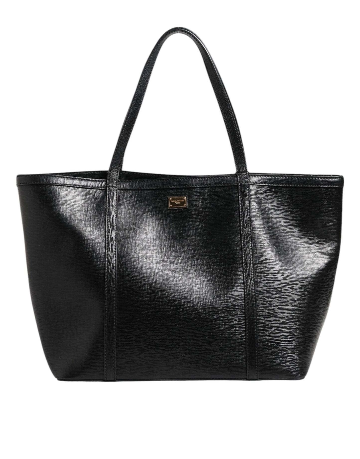 Dolce & Gabbana Schwarz Leder Miss Escape Shopping Tote Frauen Borse Tasche