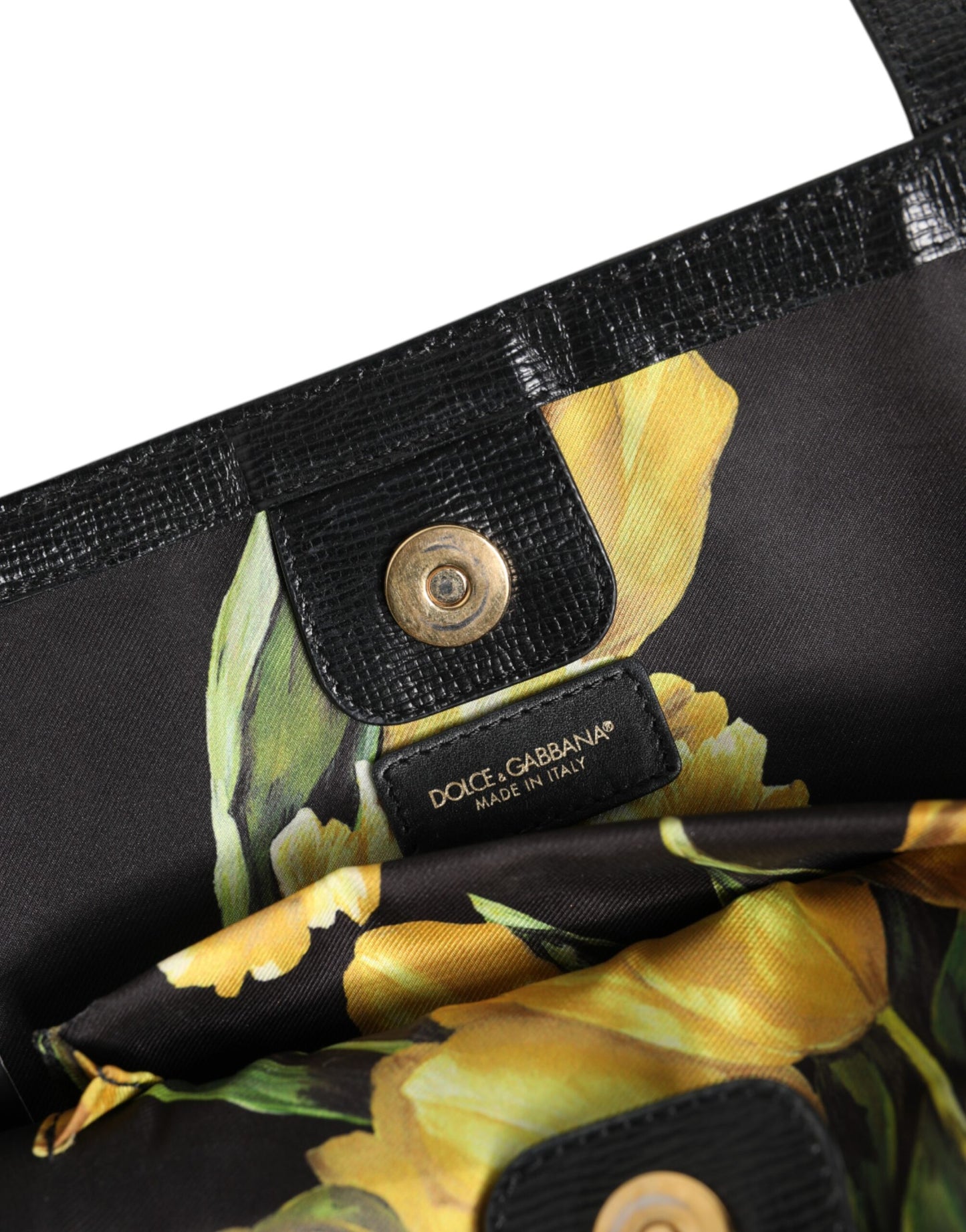 Dolce & Gabbana Schwarz Leder Miss Escape Shopping Tote Frauen Borse Tasche