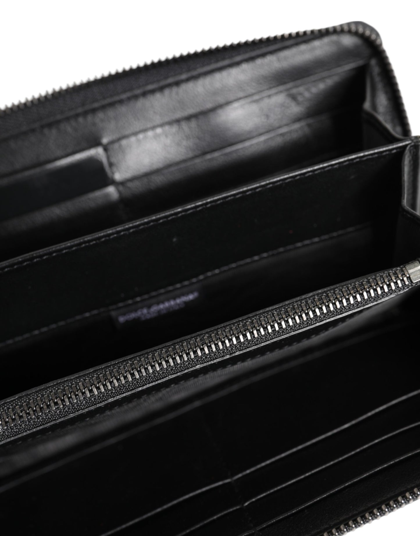 Dolce & Gabbana Schwarz Blau Exotisches Leder Männer Kontinentale Clutch Brieftasche