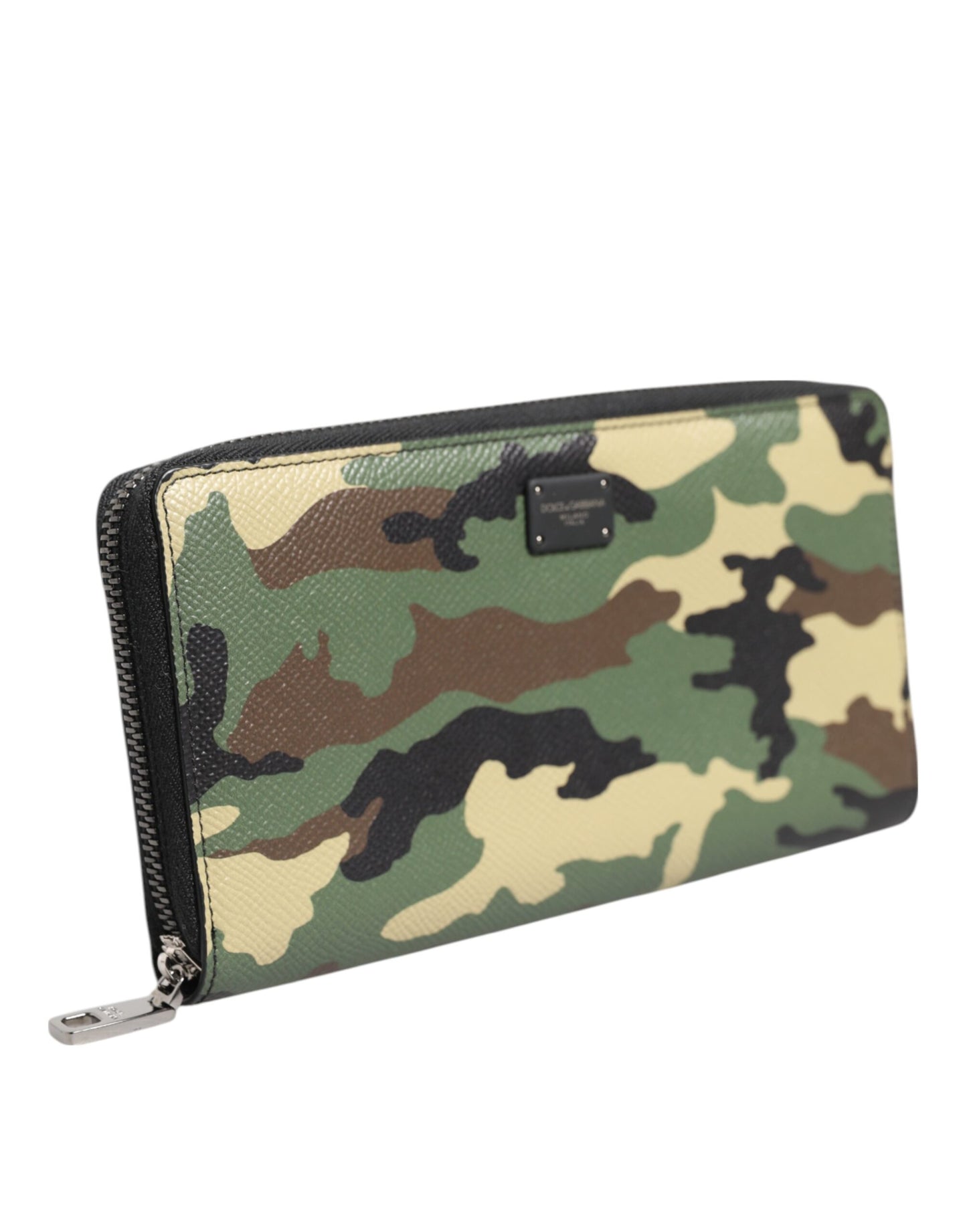 Dolce & Gabbana Multicolor Camouflage Logo Zip Around Continental Geldbörse