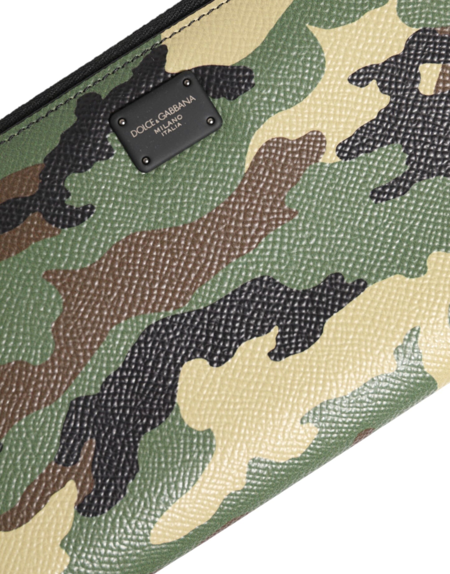 Dolce & Gabbana Multicolor Camouflage Logo Zip Around Continental Geldbörse