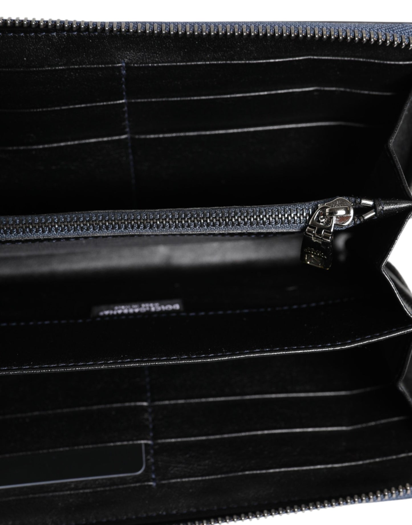 Dolce & Gabbana Schwarz Blau Exotisches Leder Männer Kontinentale Clutch Brieftasche