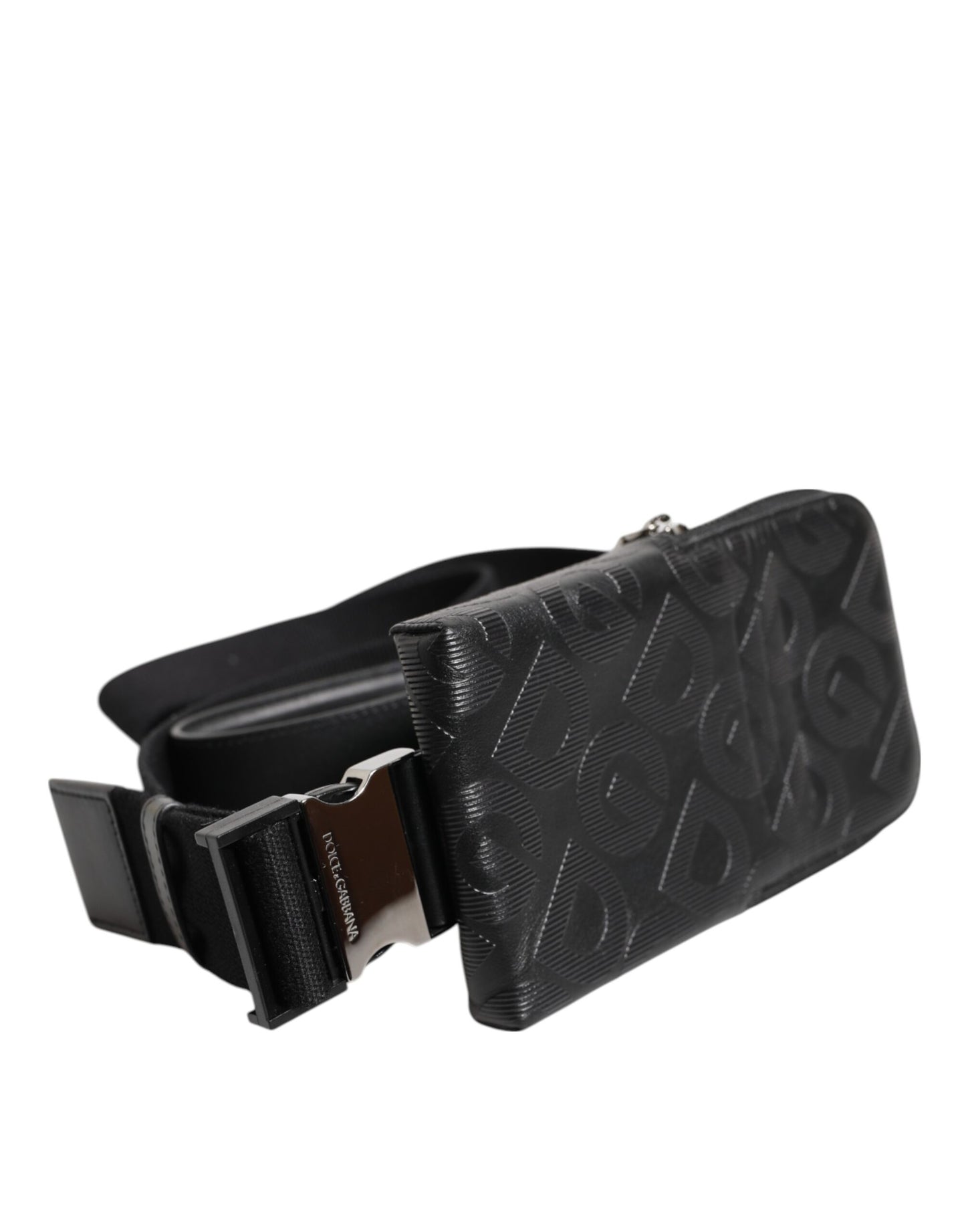 Dolce & Gabbana Grau DG Logo Mania Geldbörse Telefon Gürtel Taille Männer Borse Tasche