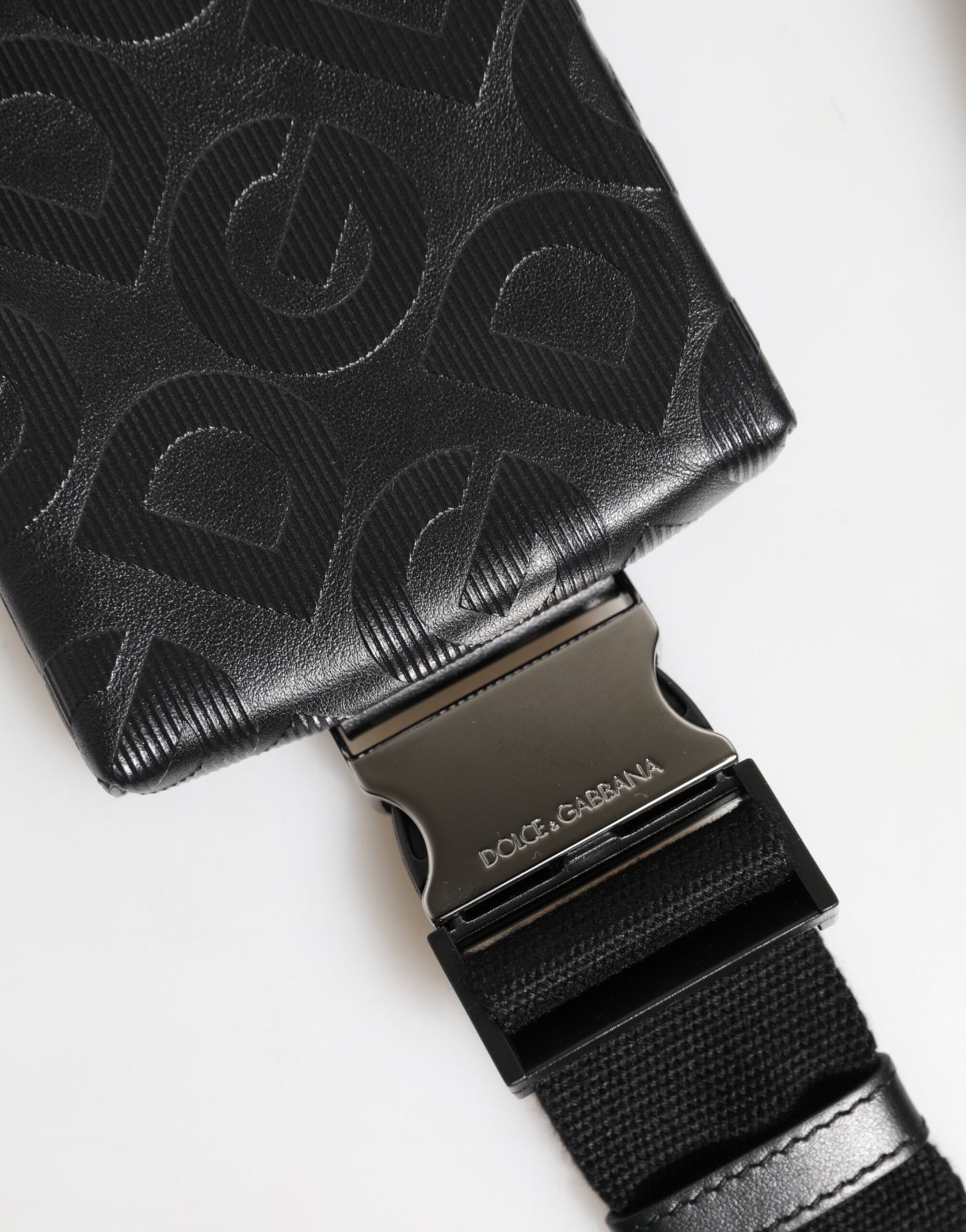 Dolce & Gabbana Grau DG Logo Mania Geldbörse Telefon Gürtel Taille Männer Borse Tasche