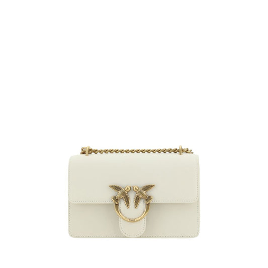 PINKO Beigefarbene Kalbshaut Bos Taurus Schultertasche