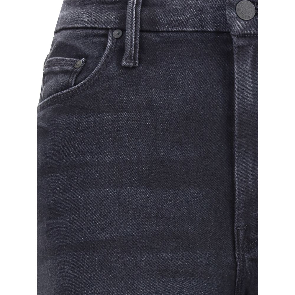 Mother Denim Schwarze Baumwoll-Jeans