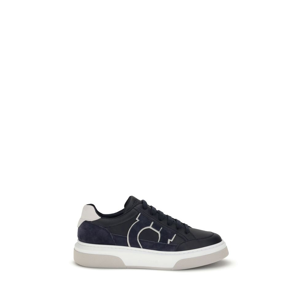 Ferragamo Gancini Leder Turnschuhe