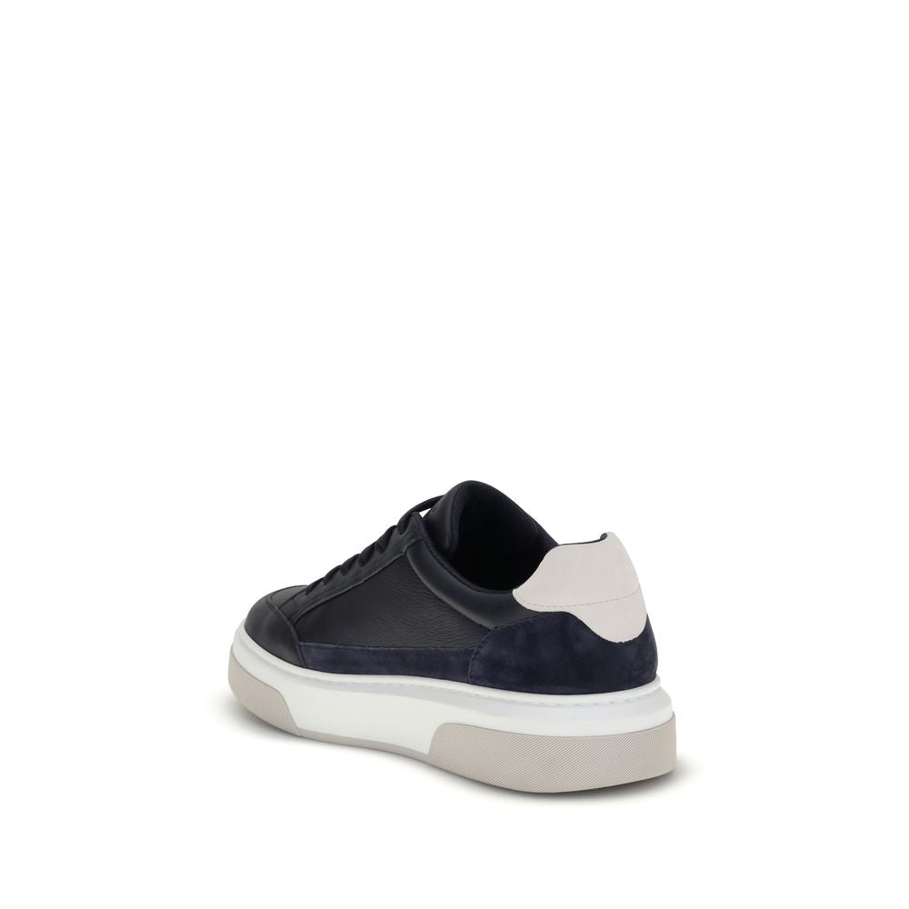 Ferragamo Gancini Leder Turnschuhe