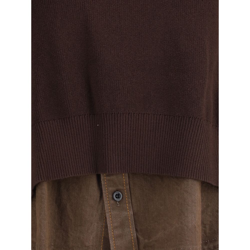 Sacai Pullover mit Denim-Details