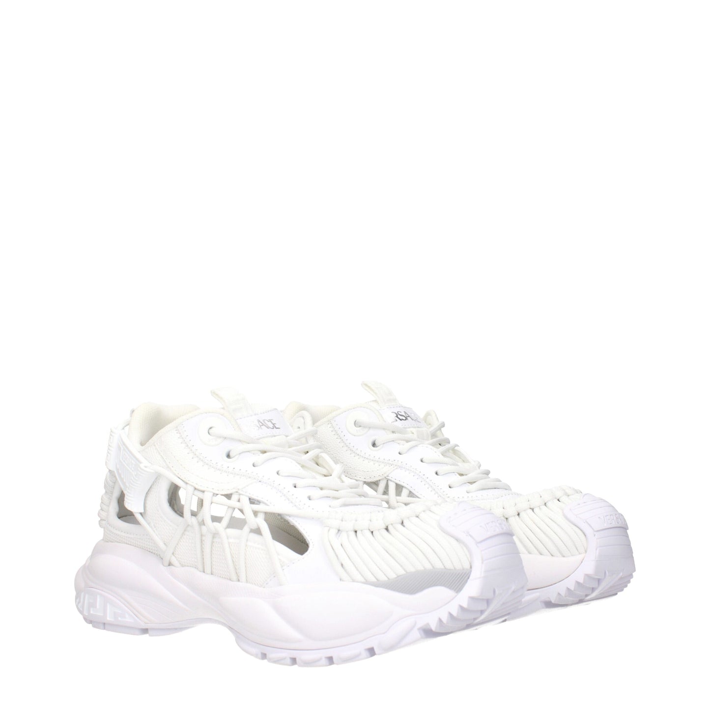 Versace Weiße Leder-Low Tops