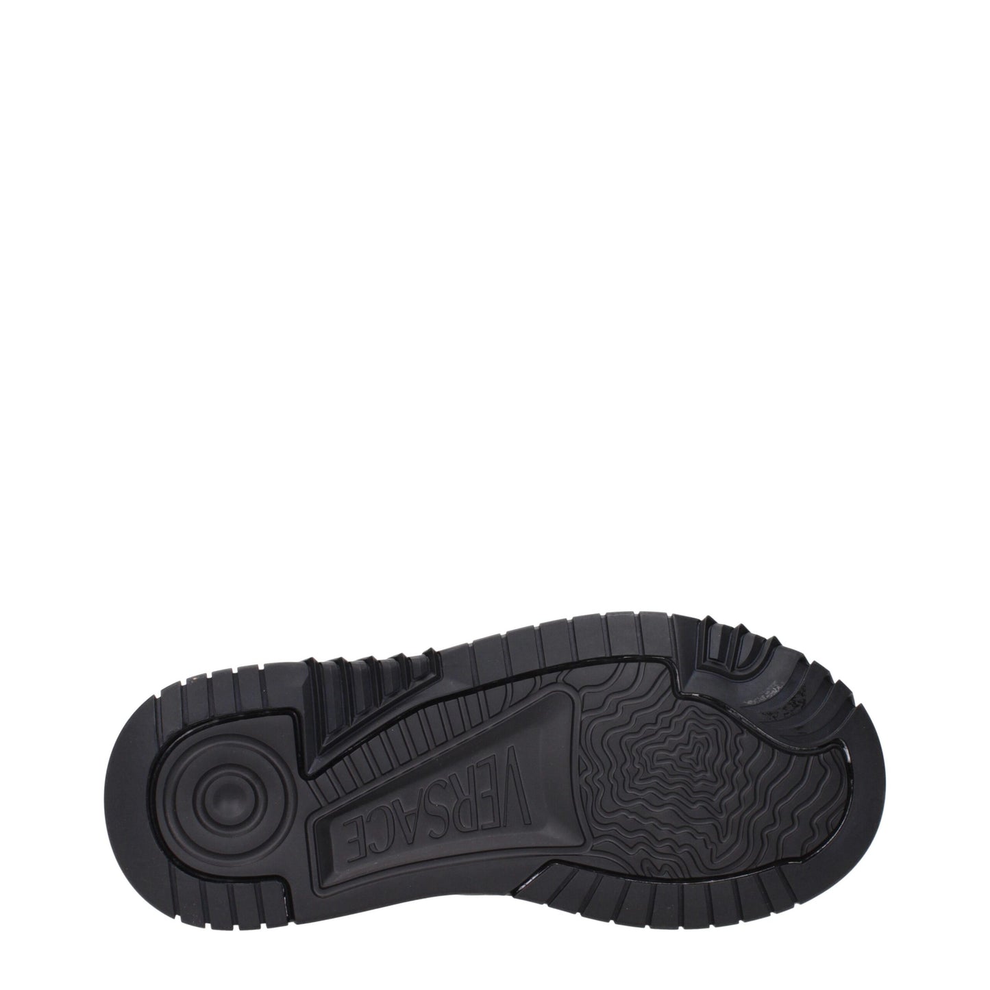 Versace Chunky Sneakers aus schwarzem Leder
