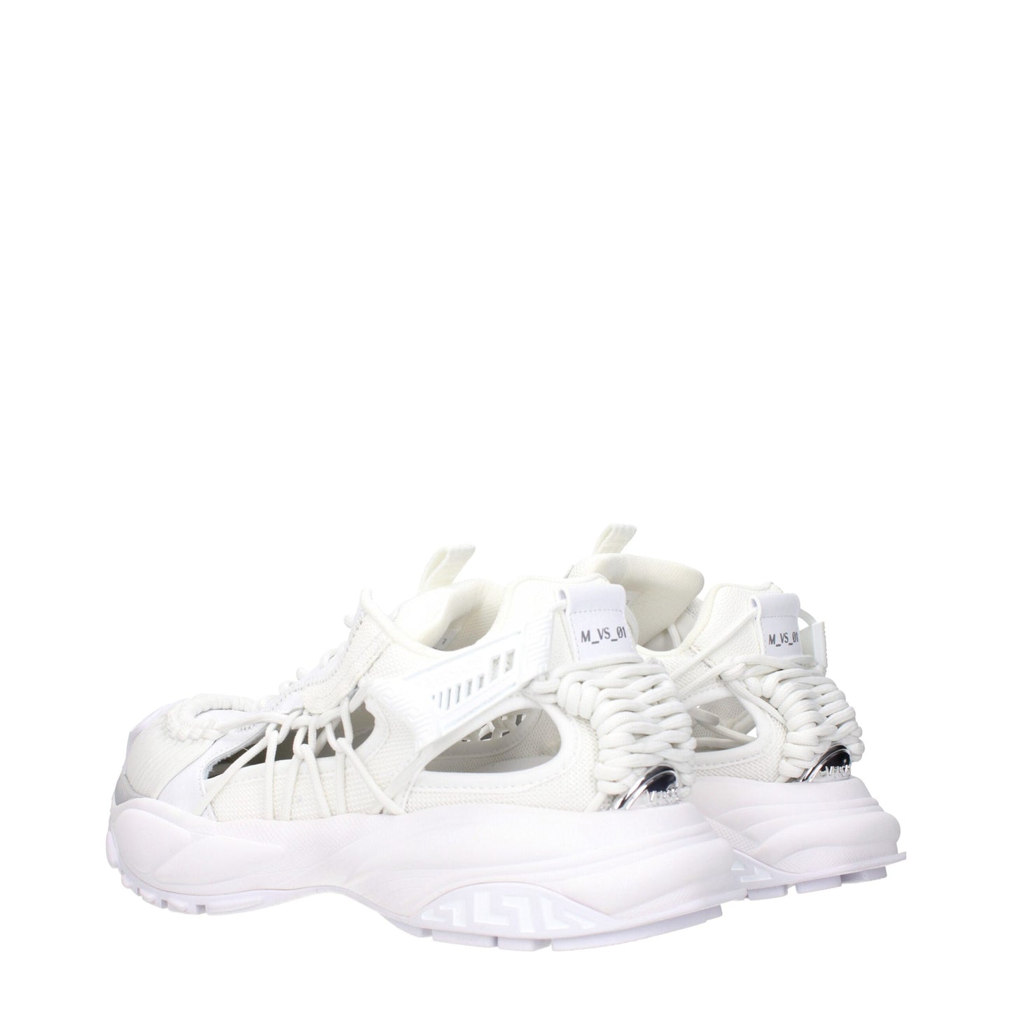 Versace Weißes Leder Sportliche Turnschuhe