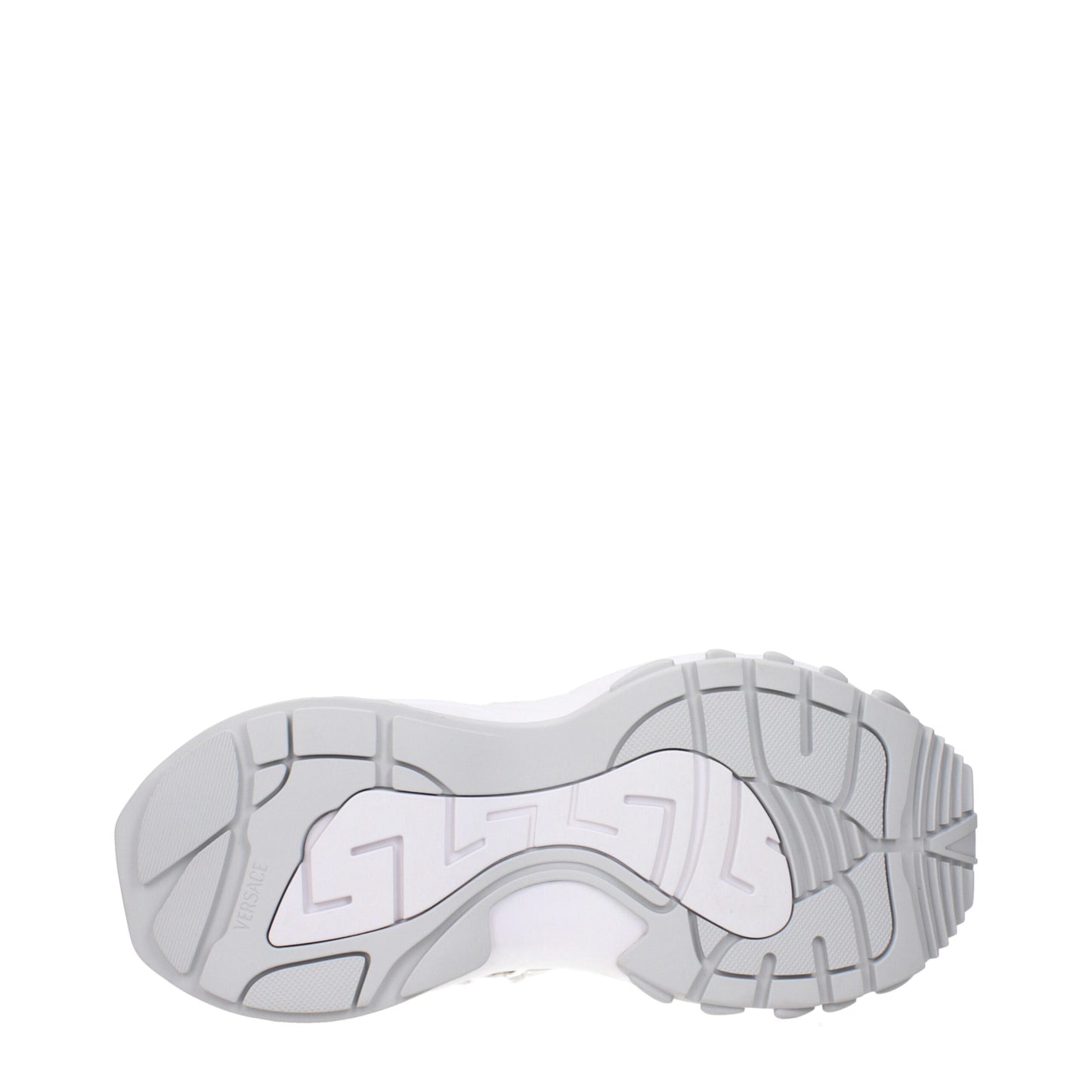 Versace Chunky Sneakers aus weißem Stoff