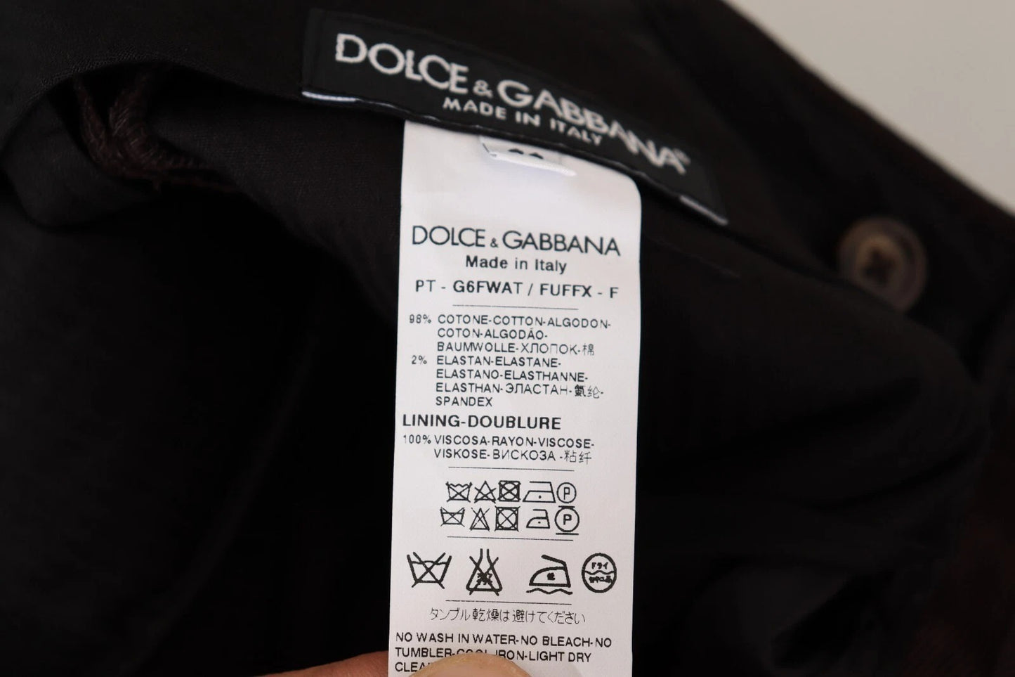 Dolce & Gabbana Bordeauxfarbene Baumwoll-Stretch-Skinny-Hose