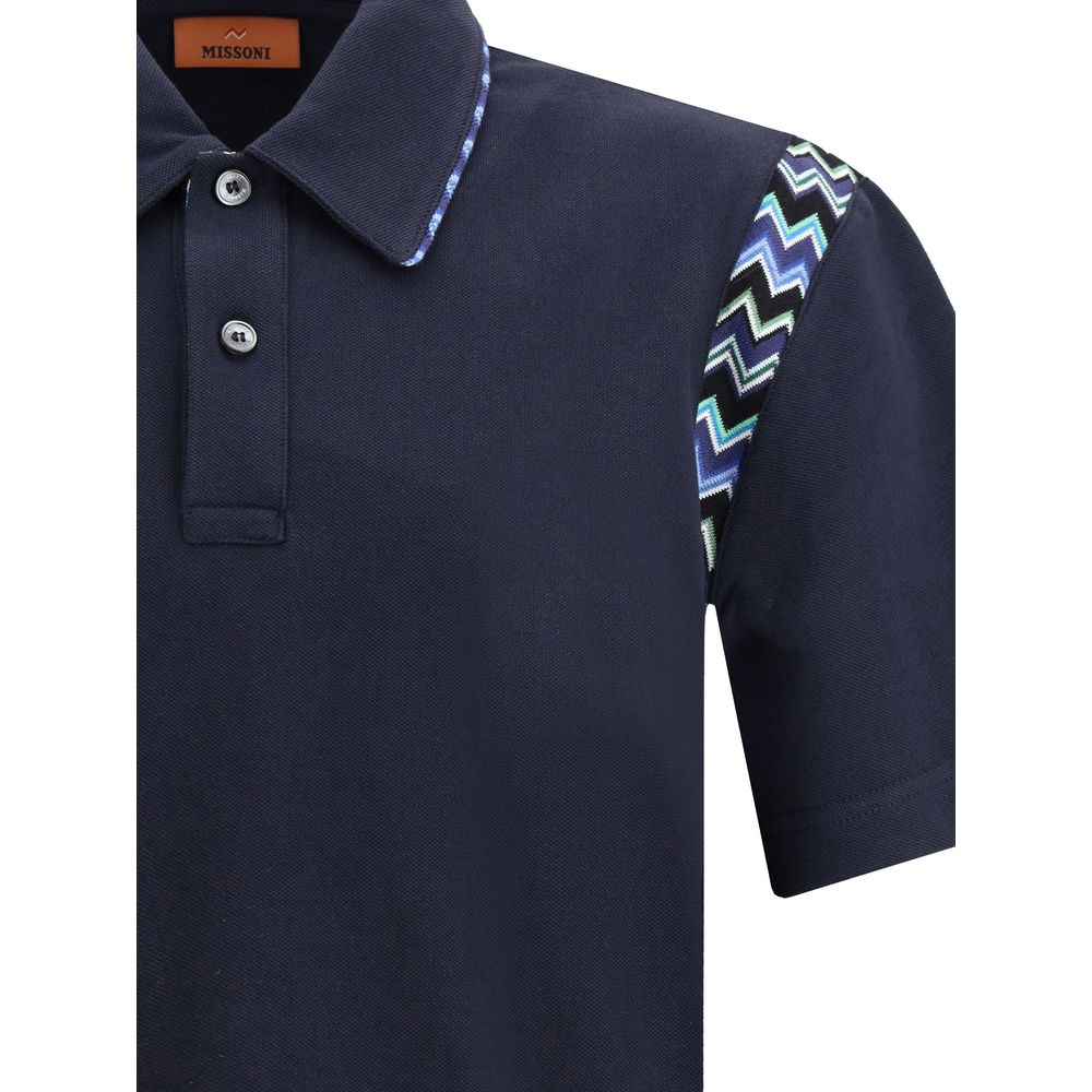 Missoni Polohemd mit Zickzack-Details