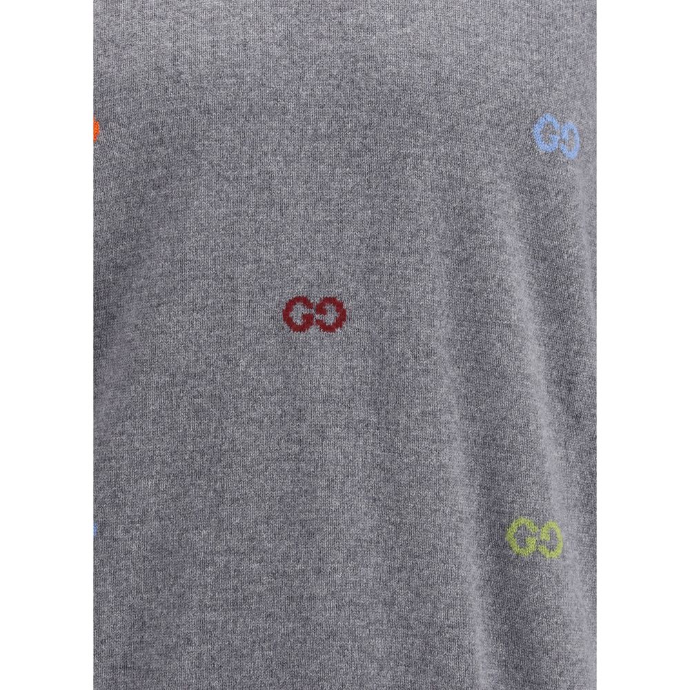 Gucci Mehrfarbiger Logo-Kaschmir-Pullover