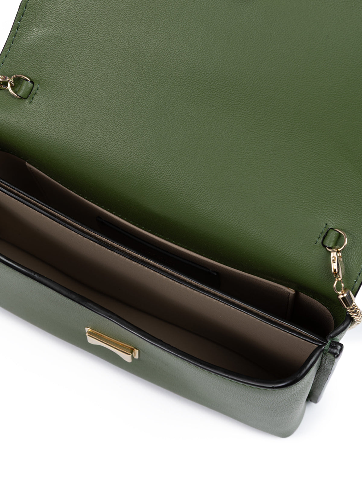 Giada Dunkelgrüne Leder Crossbody Tasche