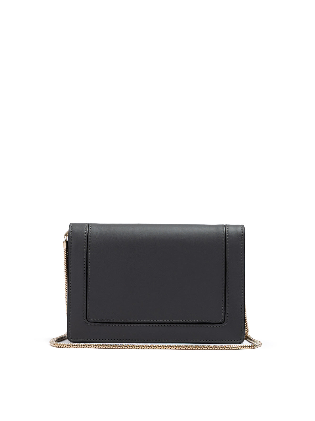 Giada Dunkelgraue Leder-Clutch-Tasche