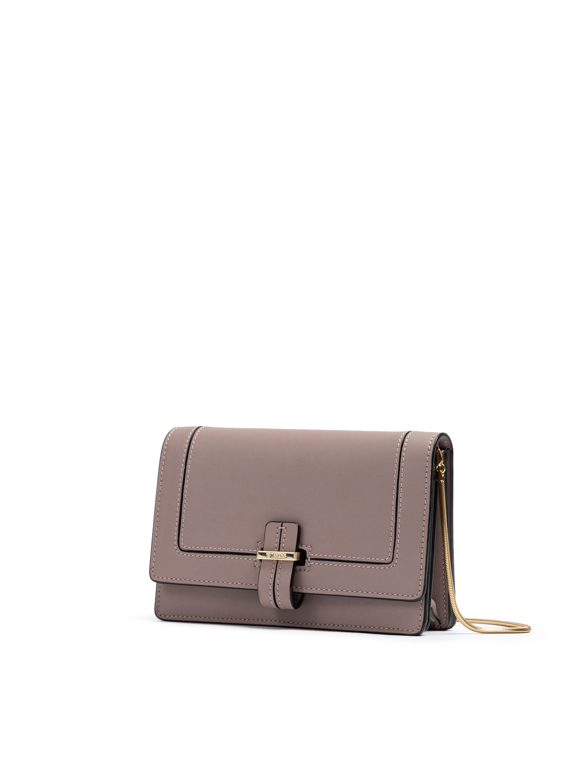 Giada Powder Pink Leder Clutch Tasche