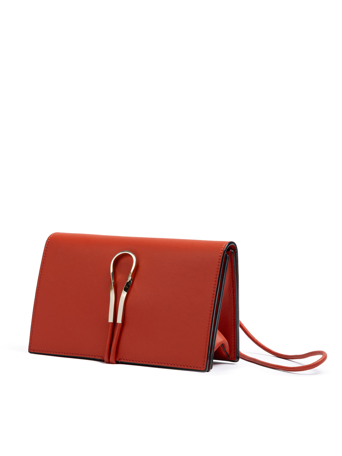 Giada Rote Leder Clutch Tasche