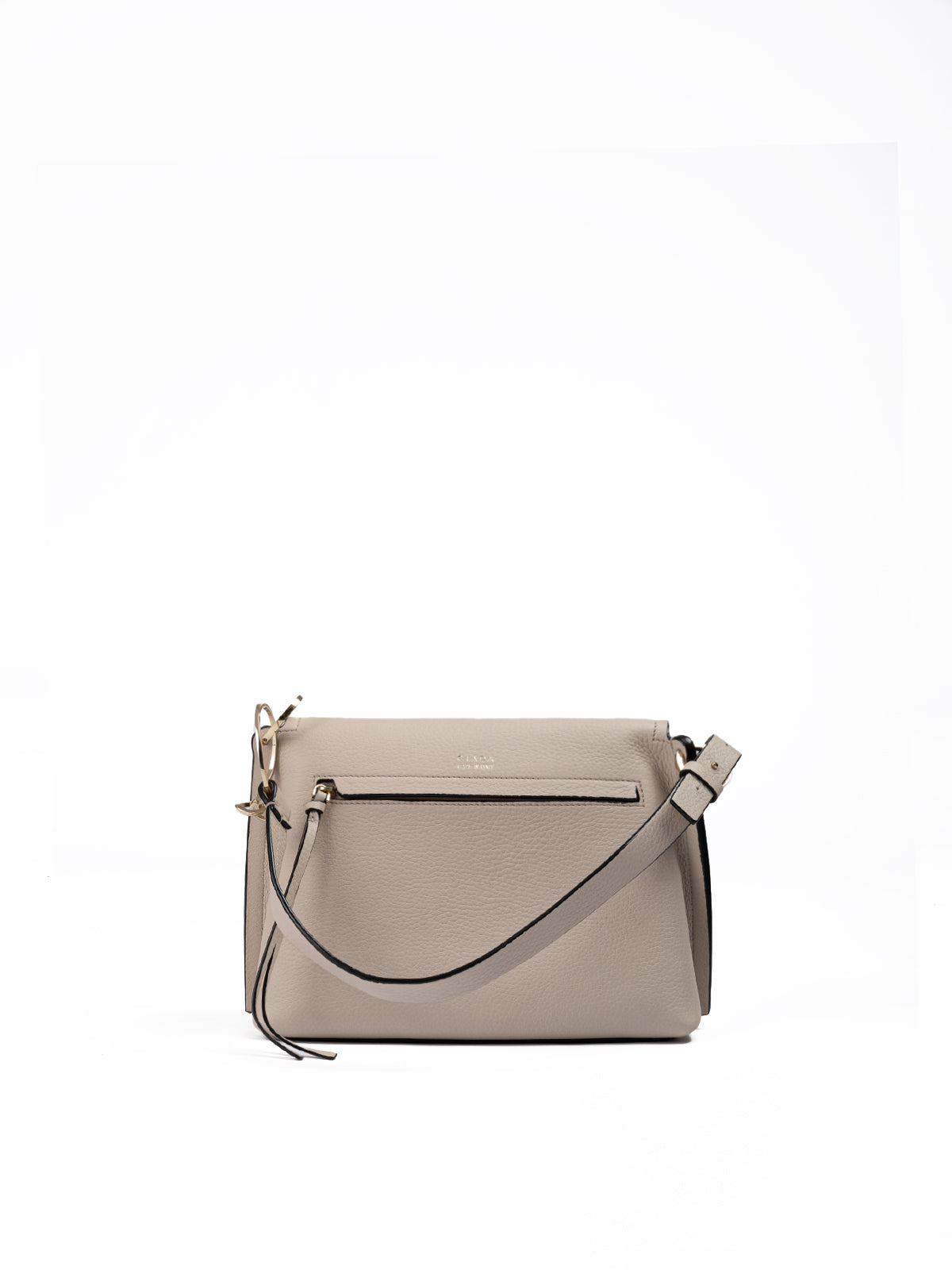 Giada Beige genarbte Leder Crossbody Tasche