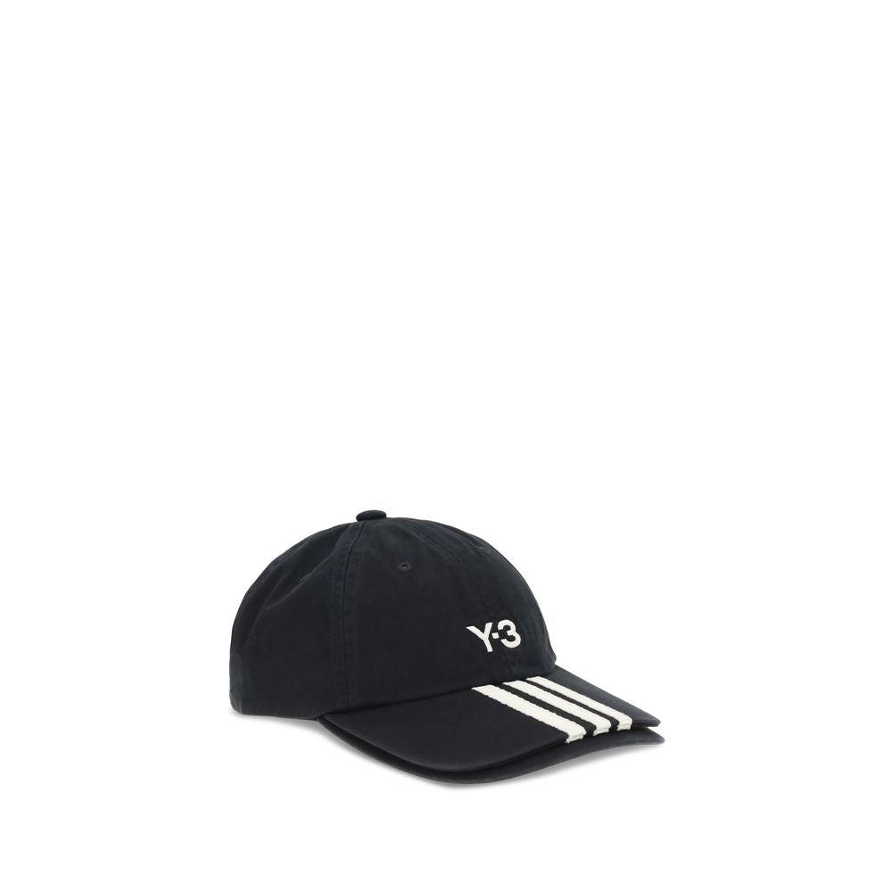 Y-3 Gestreifte Baseballmütze