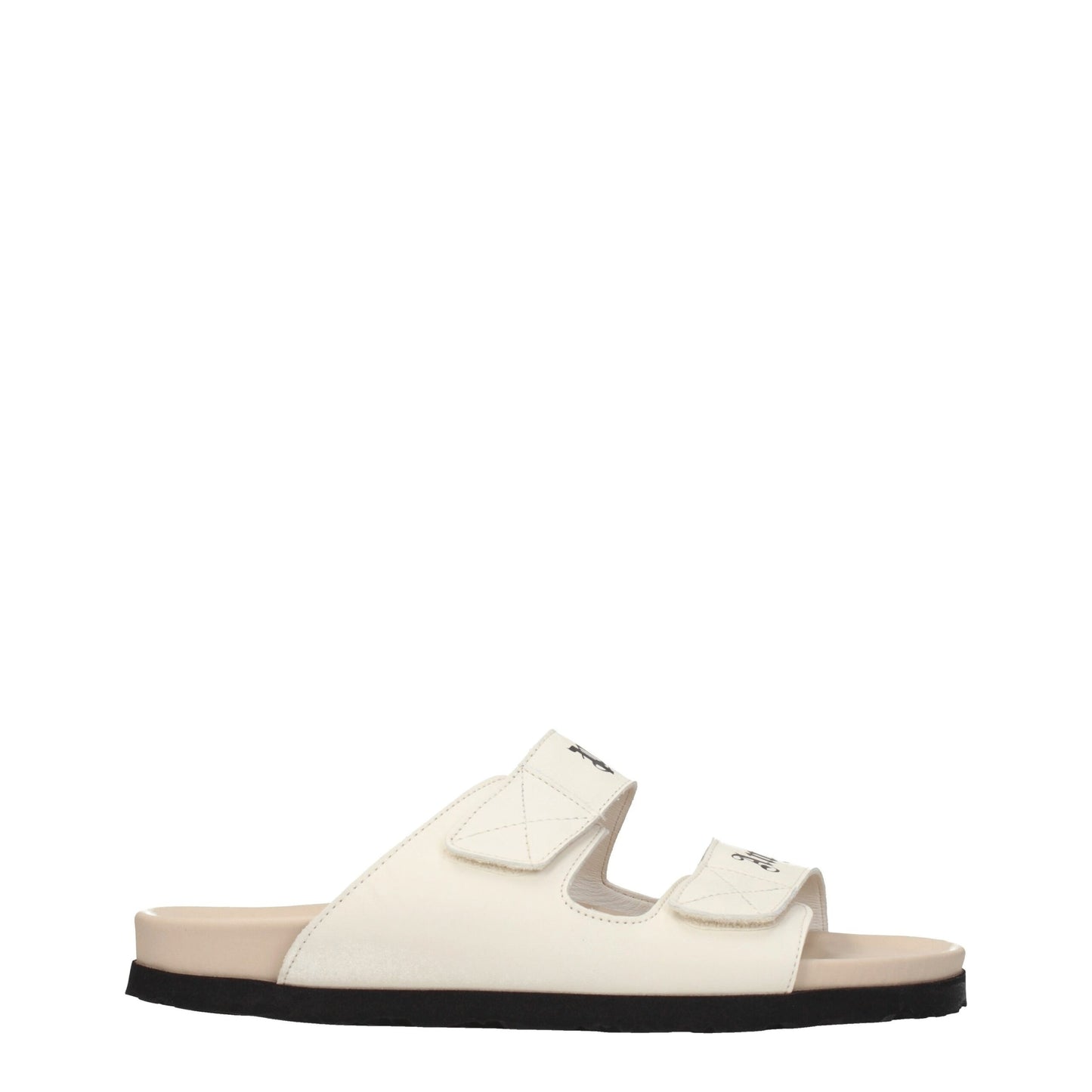 Palm Angels Beige Leder Pantoffeln Sandalen