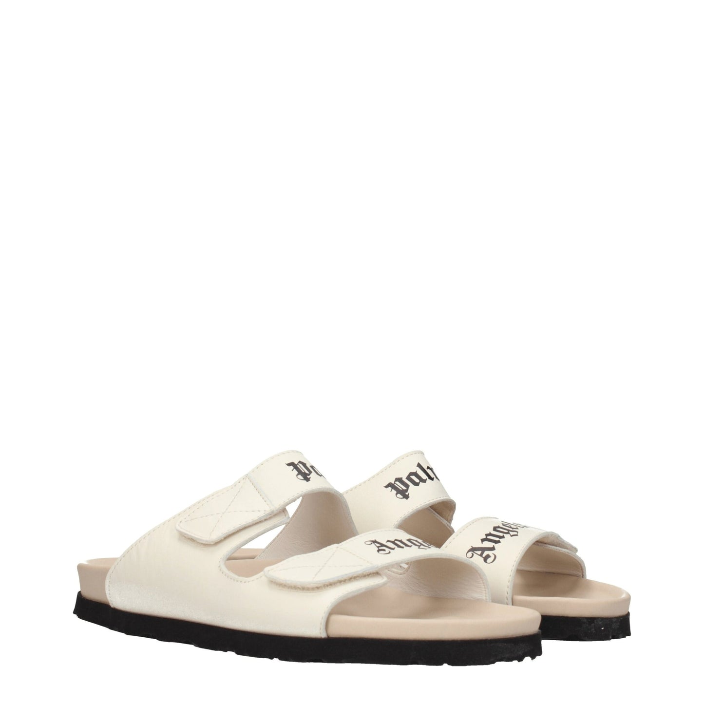 Palm Angels Beige Leder Pantoffeln Sandalen