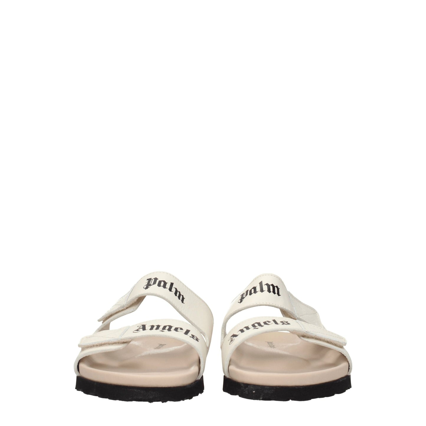 Palm Angels Beige Leder Pantoffeln Sandalen