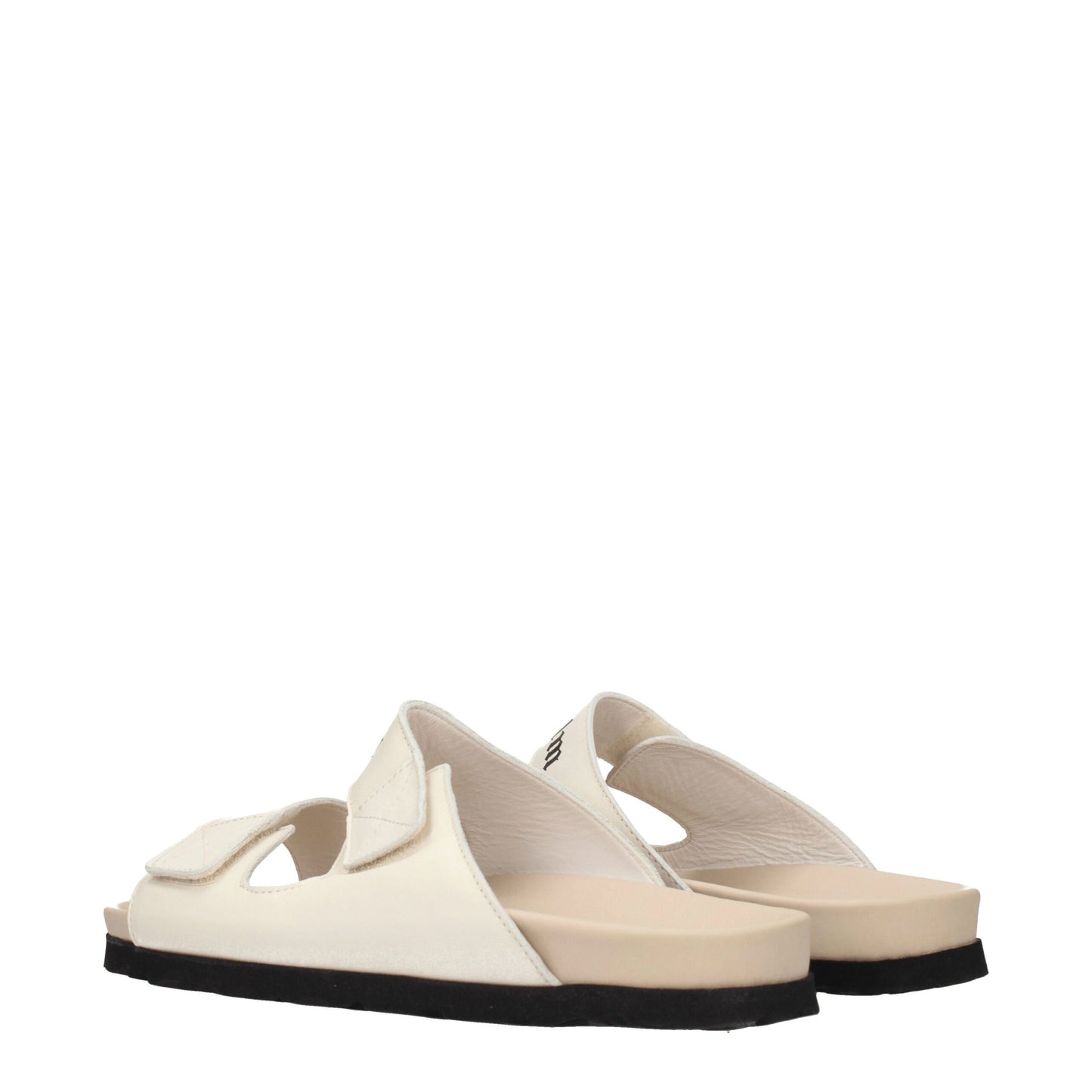 Palm Angels Beige Leder Pantoffeln Sandalen