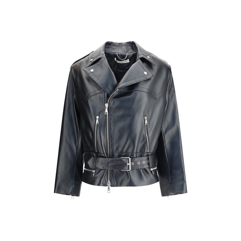 Alessandra Rich Biker-Lederjacke