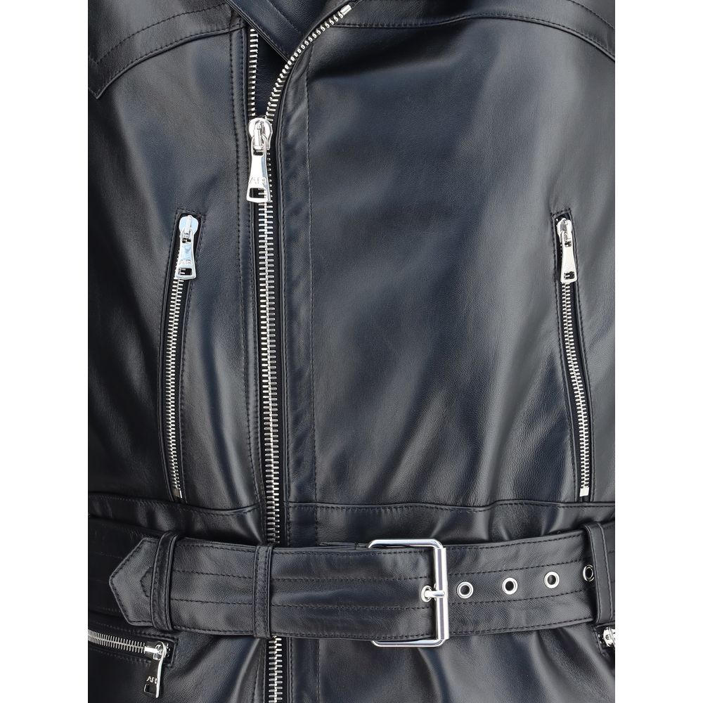 Alessandra Rich Biker-Lederjacke