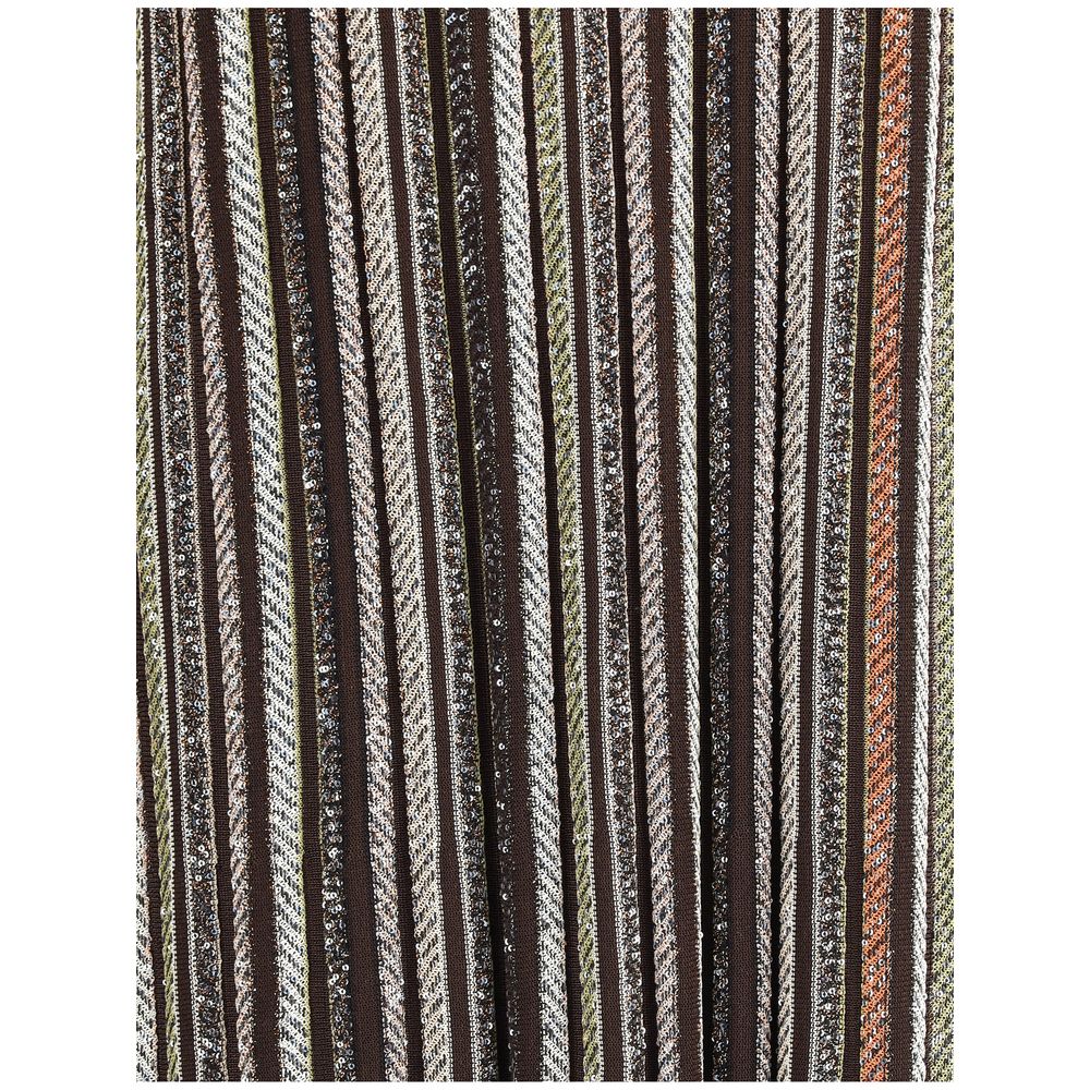 Missoni Gestreiftes langes Kleid mit Pailletten