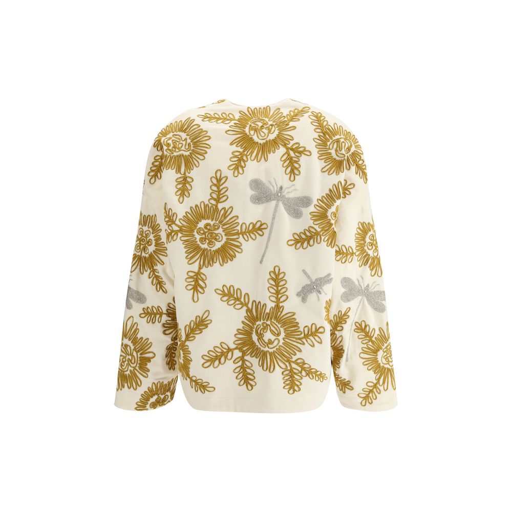 Forte_Forte Bestickter Kimono aus Samt