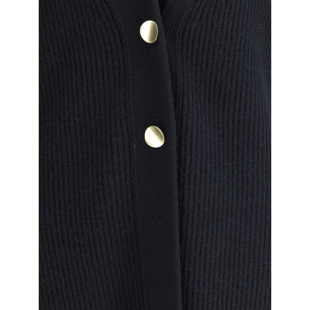 Forte_Forte Langer Cardigan aus geripptem Kaschmir