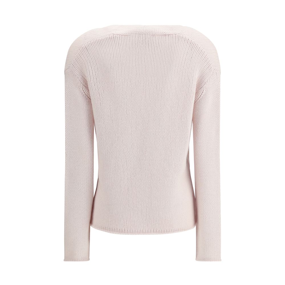 Forte_Forte Pullover mit V-Ausschnitt aus Kaschmir und Wolle
