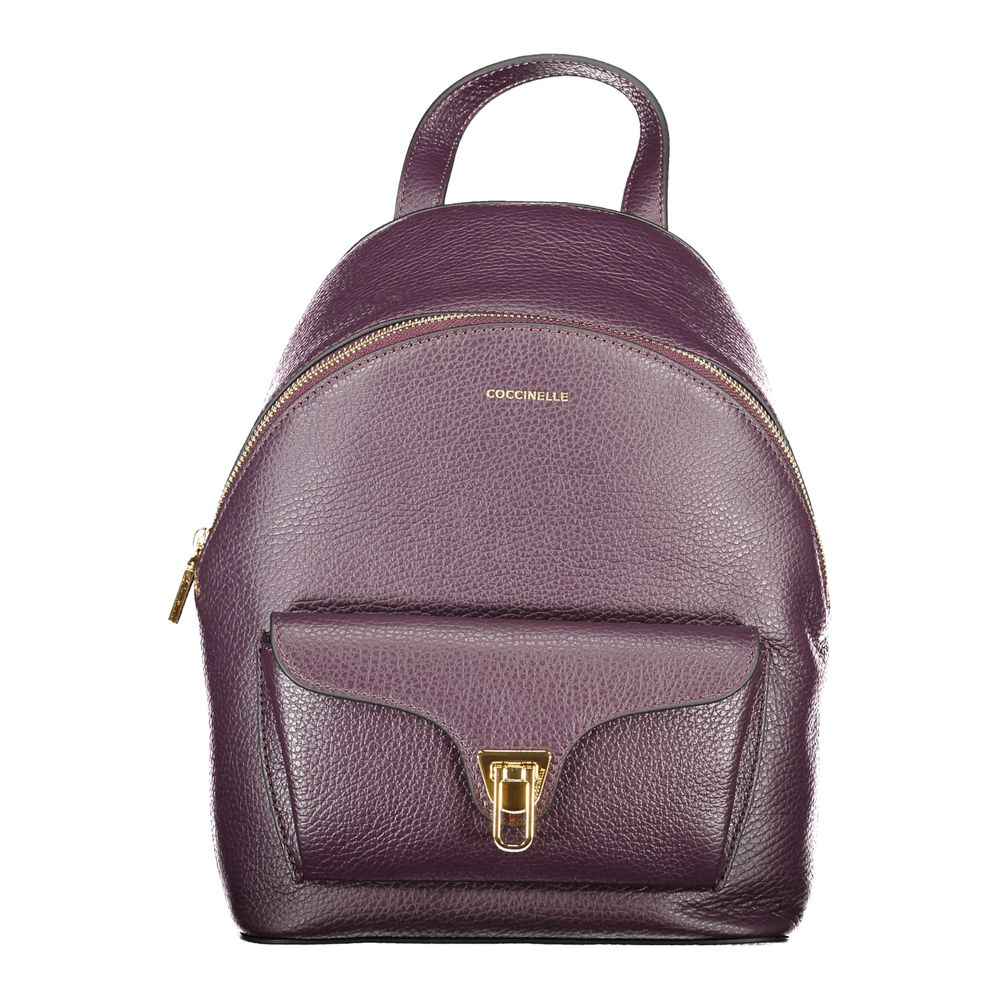 Coccinelle Violetter Leder-Rucksack für Frauen