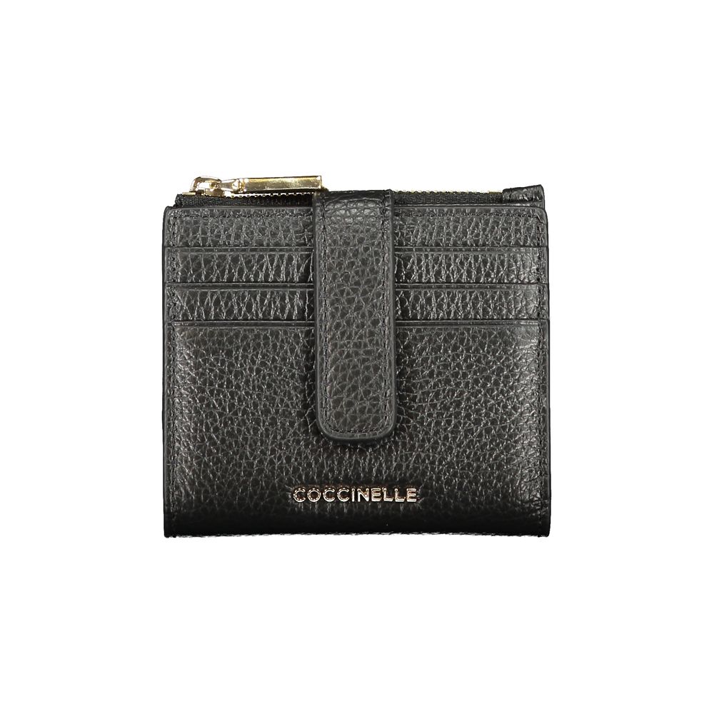 Coccinelle Schwarzes Leder Portemonnaie für Frauen