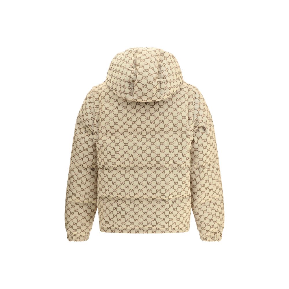 Gucci GG gemusterte wattierte Daunenjacke
