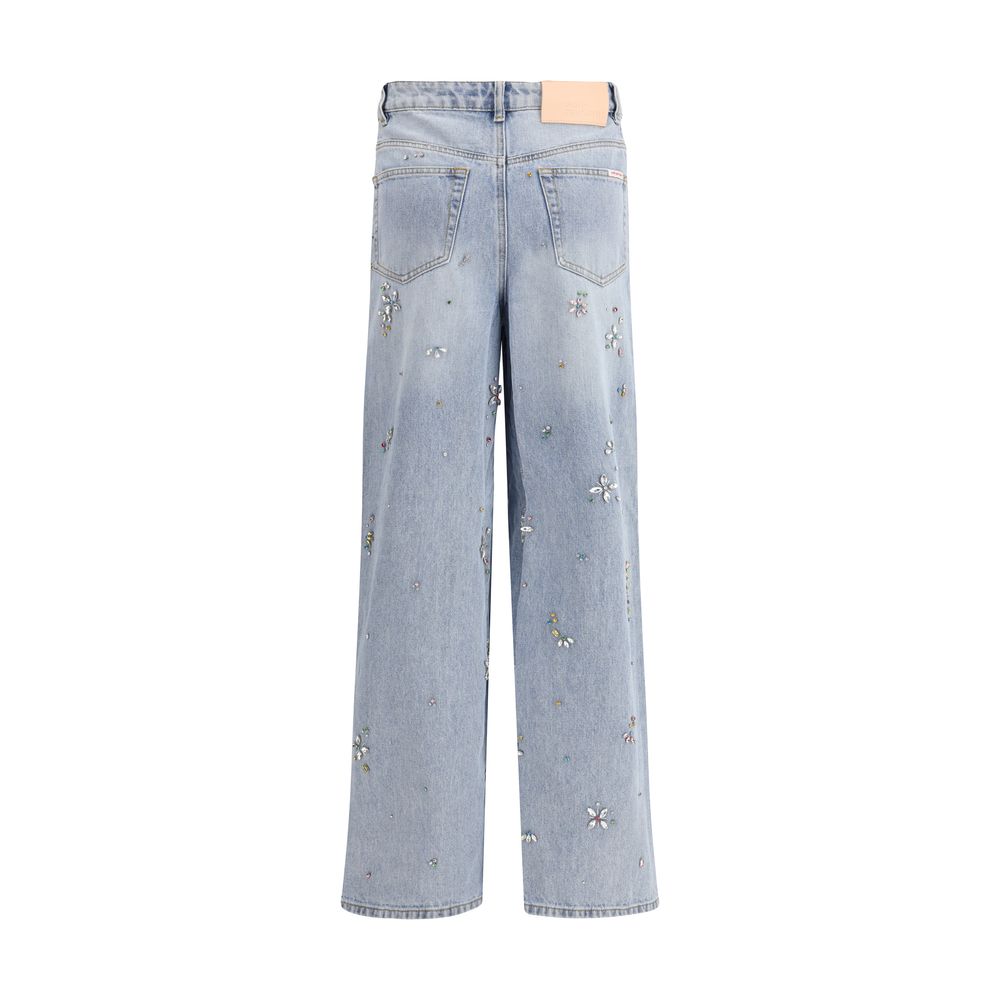 Self-Portrait Jeans mit weitem Bein