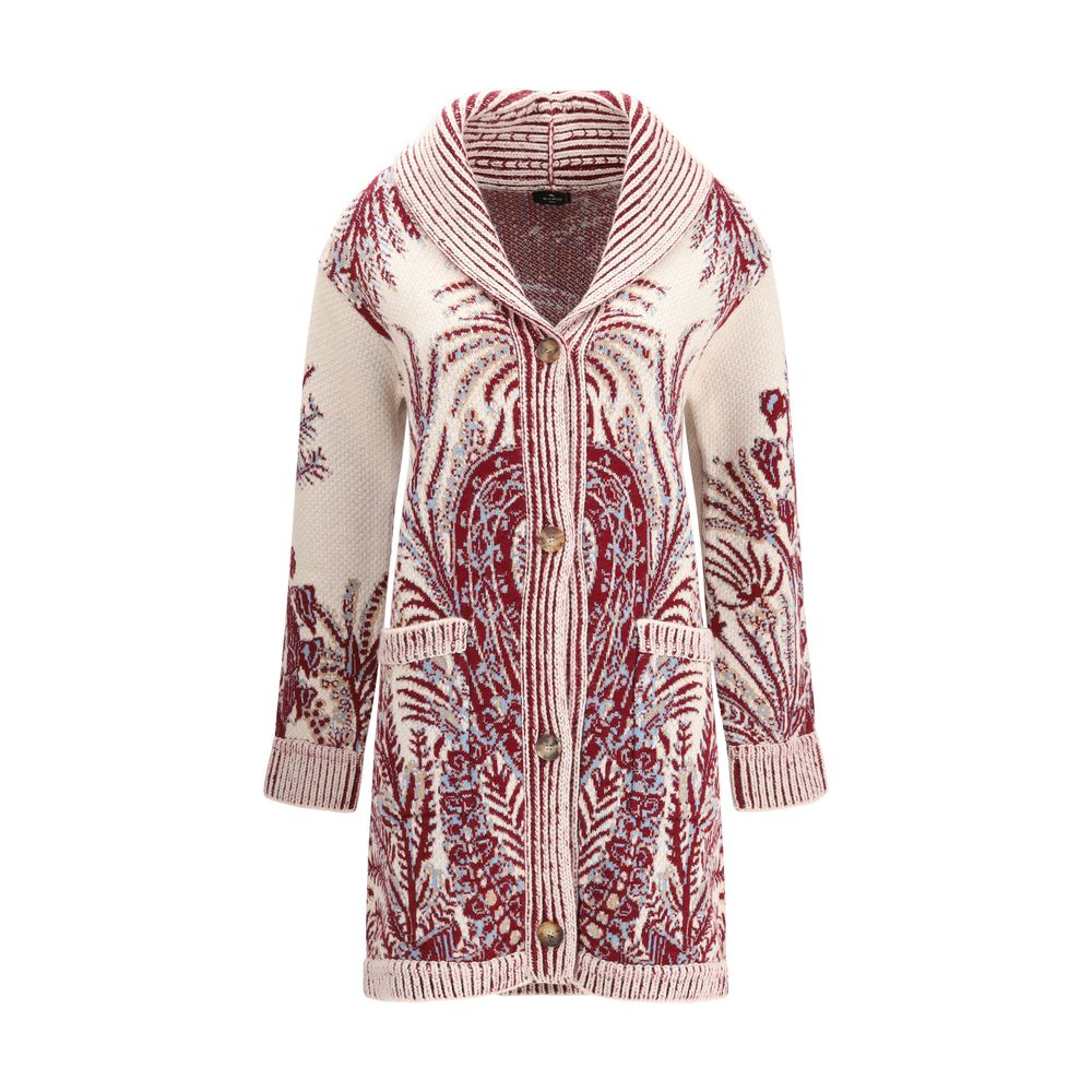Etro Maxi-Jacke aus Wolle und Baumwolle