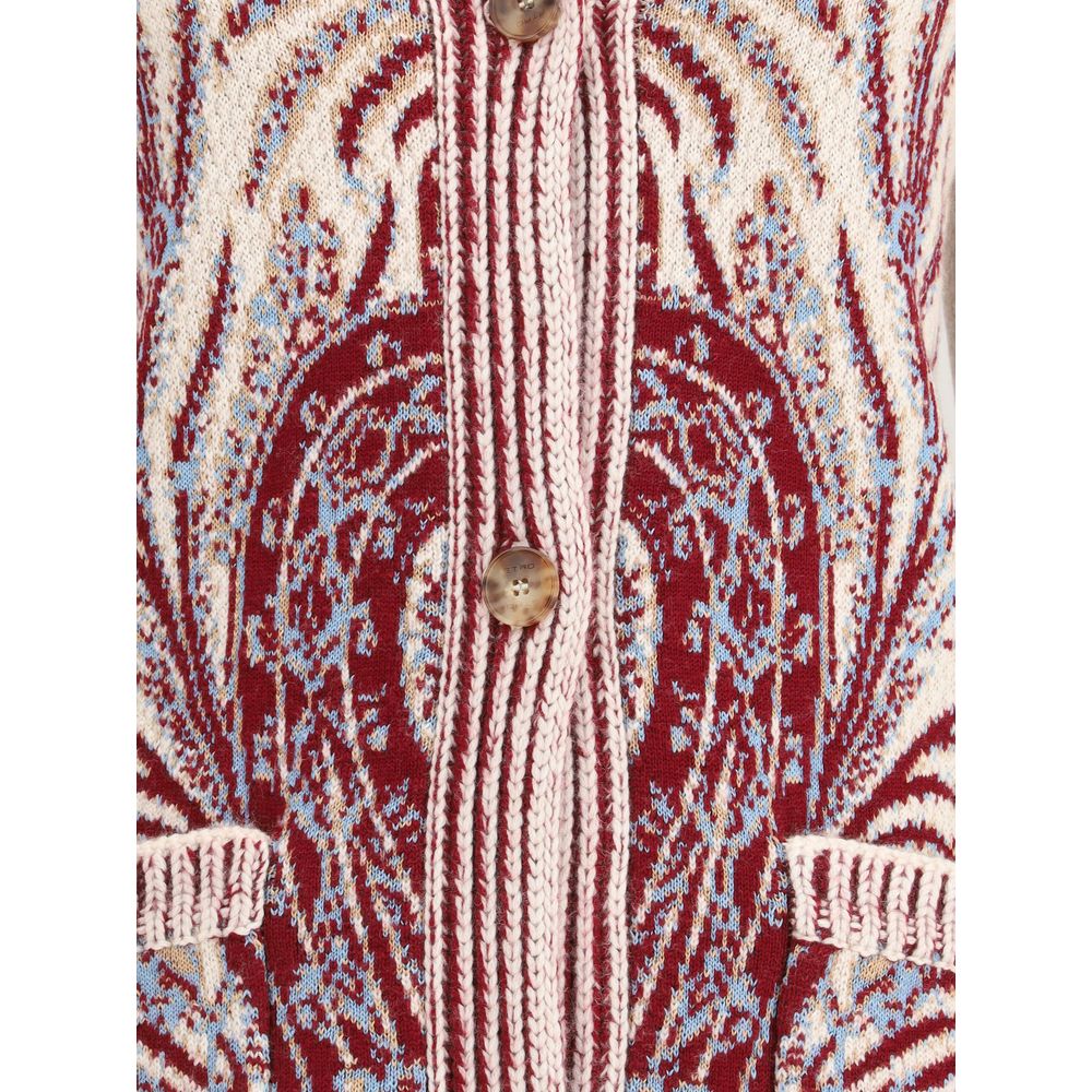Etro Maxi-Jacke aus Wolle und Baumwolle