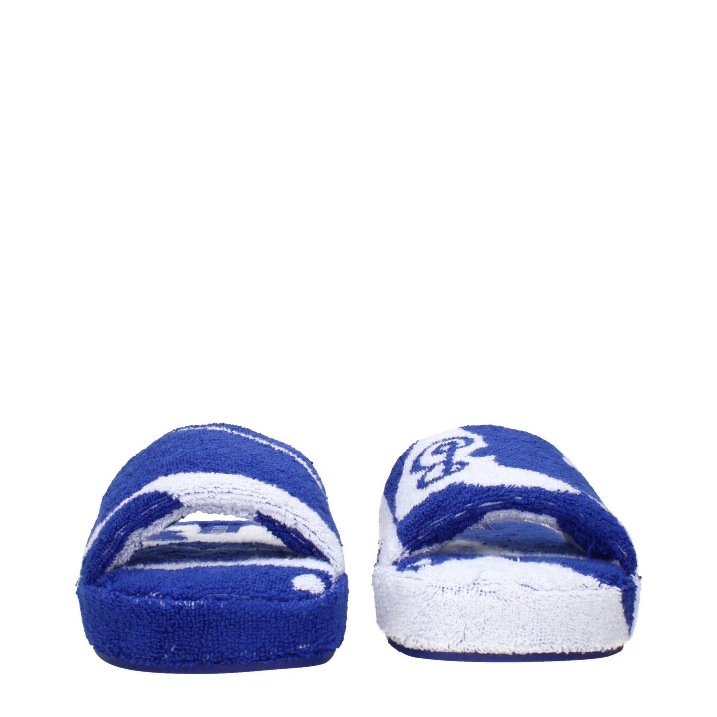 Burberry Blaue Stoffslipper Sandalen
